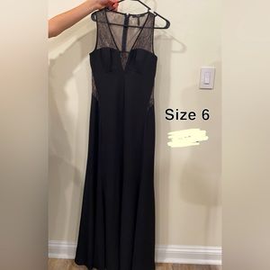 BCBG Paris Black/ Nude Maxi dress, Size 6